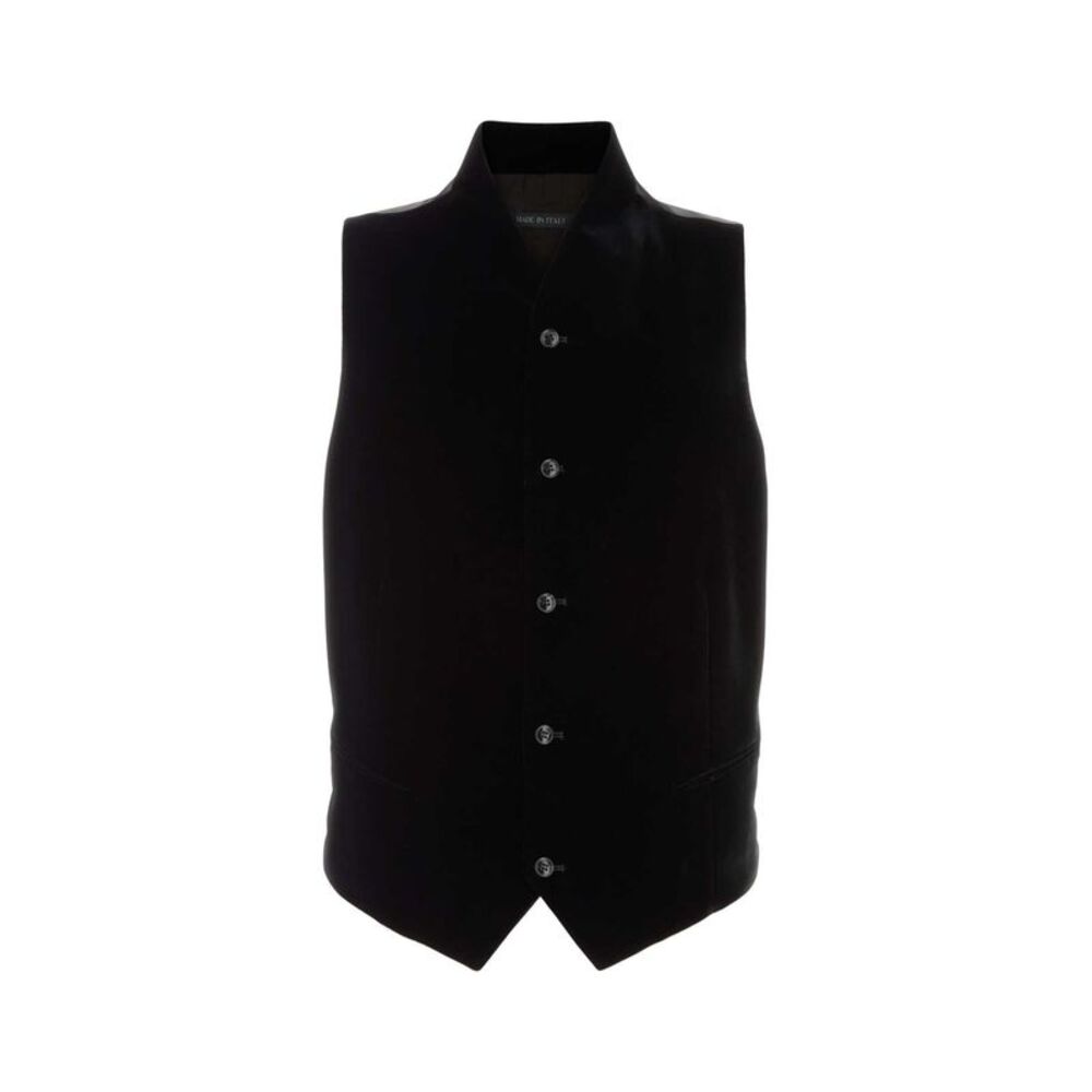 Giorgio Armani Men Black Velvet Vest